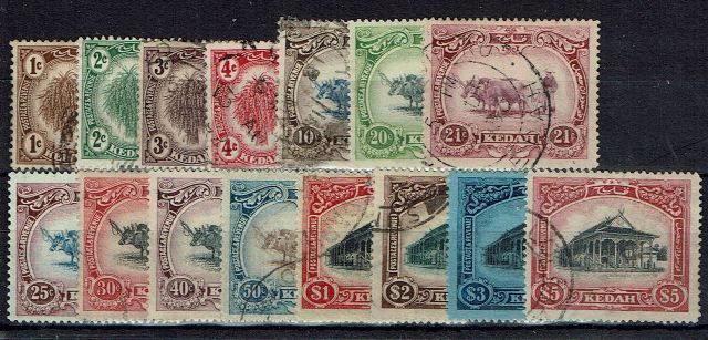 Image of Malayan States ~ Kedah SG 26/40 FU British Commonwealth Stamp